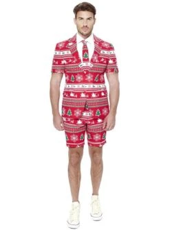 "Wonderland" Weihnachtsanzug Rot - Opposuits (Sommer Kollektion)