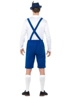 Bayer Oktoberfest Lederhose Kostüm Blau Für Herren -Cosplay Kleidung bayer oktoberfest lederhose kostum blau fur herren 2