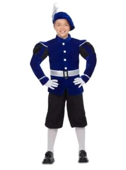 Elegantes Pagen Kostüm Blau Für Jungen