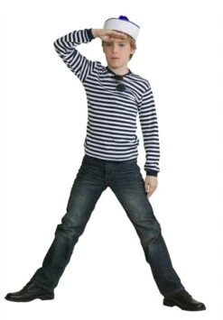 Ringelpulli Blau/weiß