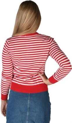 Ringelpulli Strick Rot/weiß Lady -Cosplay Kleidung ka2338 1