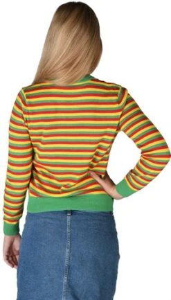 Ringelpulli Strick Rot/gelb/grün Lady -Cosplay Kleidung ka2339 1