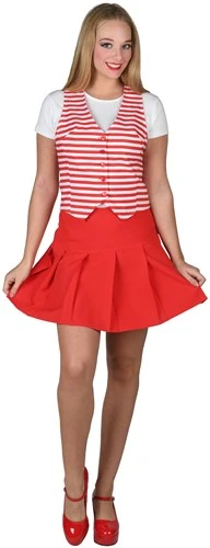 Weste Streifen Rot/weiß