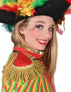 Mantel Streifen Rot/gelb/grün -Cosplay Kleidung ka2542 2