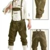 Lederhose Olive Grün Oktoberfest (echtes Leder Mit Bestickung)
