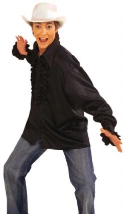 Rüschenbluse Schwarz