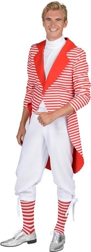 Frack Streifen Rot/weiß