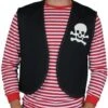 Weste Pirat Schwarz