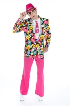 Jacke Flower Power Schwarz