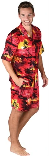 Hawaii Hose Kurz Rot