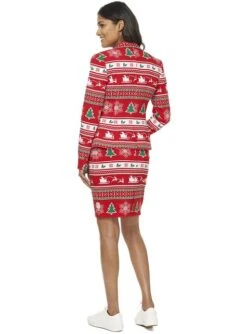 "Wondergirl" Weihnachtsanzug Rot Für Damen - Opposuits -Cosplay Kleidung kostum winter wondergirl opposuit fur frauen 3