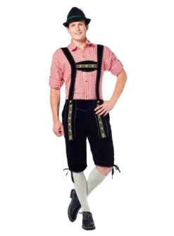 Lederhose Kniebund Kostüm Johann Hellbraun Für Herren