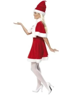 Miss Santa Kostüm Deluxe Mit Umhang -Cosplay Kleidung miss santa kostum deluxe mit umhang 2