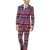 "Nordic Noel" Weihnachtsanzug Blau - Opposuits