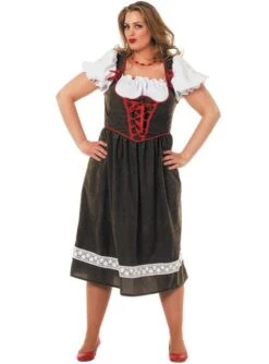 Oktoberfest Dirndl Lang Für Damen -Cosplay Kleidung oktoberfest dirndl lang fur damen 3