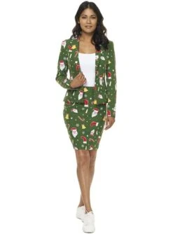 "Santababe" Weihnachtsanzug Grün Für Damen - Opposuits