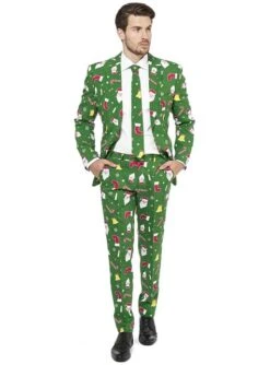 "Santaboss" Weihnachtsanzug Grün - Opposuits