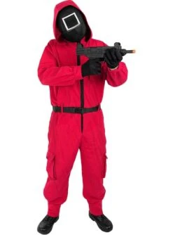 Squid Game Maske Mit Quadrat - Offiziell Netflix -Cosplay Kleidung squid game maske mit quadrat offiziell netflix 4