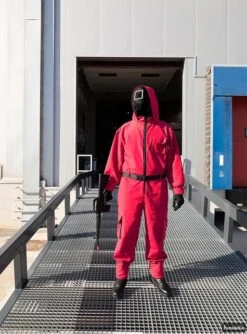 Squid Game Maske Mit Quadrat - Offiziell Netflix -Cosplay Kleidung squid game maske mit quadrat offiziell netflix 6