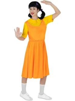 Squid Game Puppe Kostüm - Offiziell Netflix -Cosplay Kleidung squid game puppe kostum offiziell netflix 4