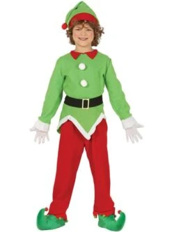 Weihnachtself Kostüm Grün Für Kinder