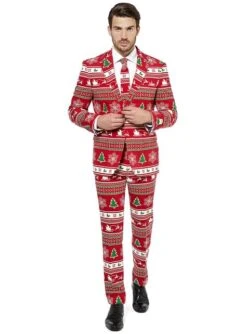 "Wonderland" Weihnachtsanzug Rot - Opposuits