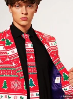 "Wonderland" Weihnachtsanzug Rot - Opposuits -Cosplay Kleidung winter wonderland opposuit anzug 4