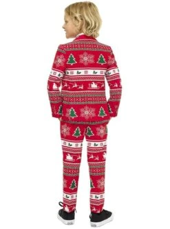 "Wonderland" Weihnachtsanzug Rot Für Jungen - Opposuits -Cosplay Kleidung wonderland opposuits anzug fur jungen 2